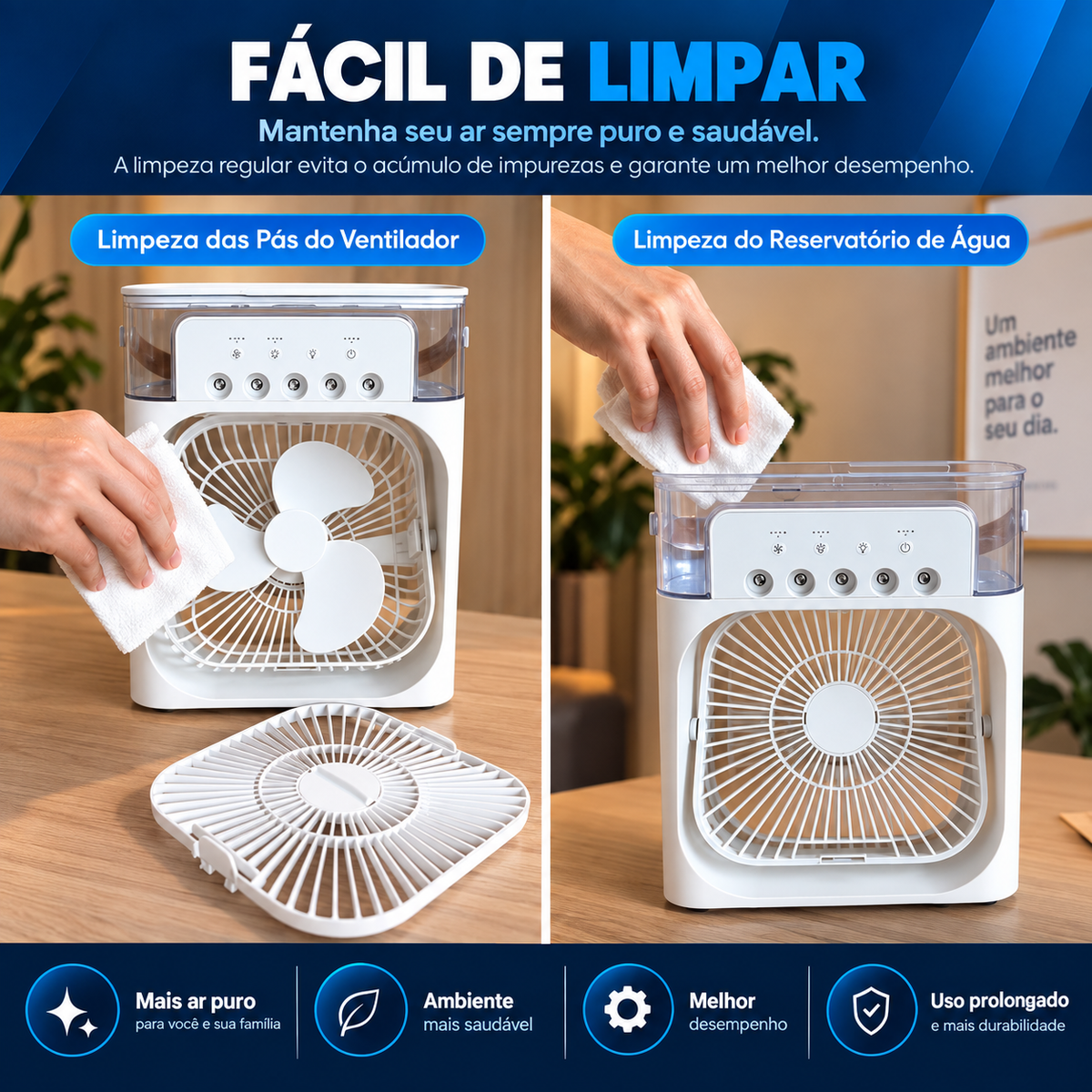 Mini Ar-Condicionado Portátil com Névoa — BrisaGo