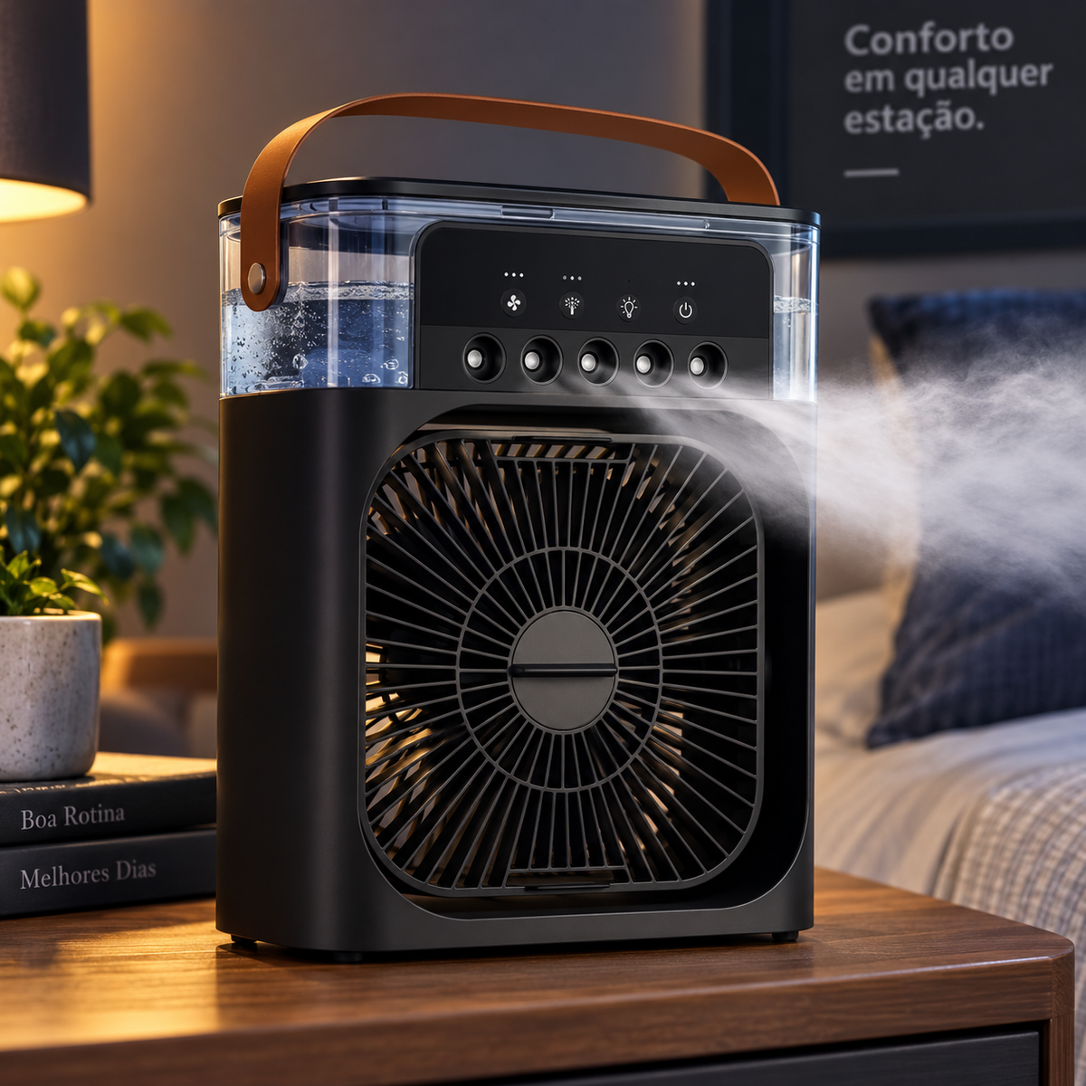 Mini Ar-Condicionado Portátil com Névoa — BrisaGo
