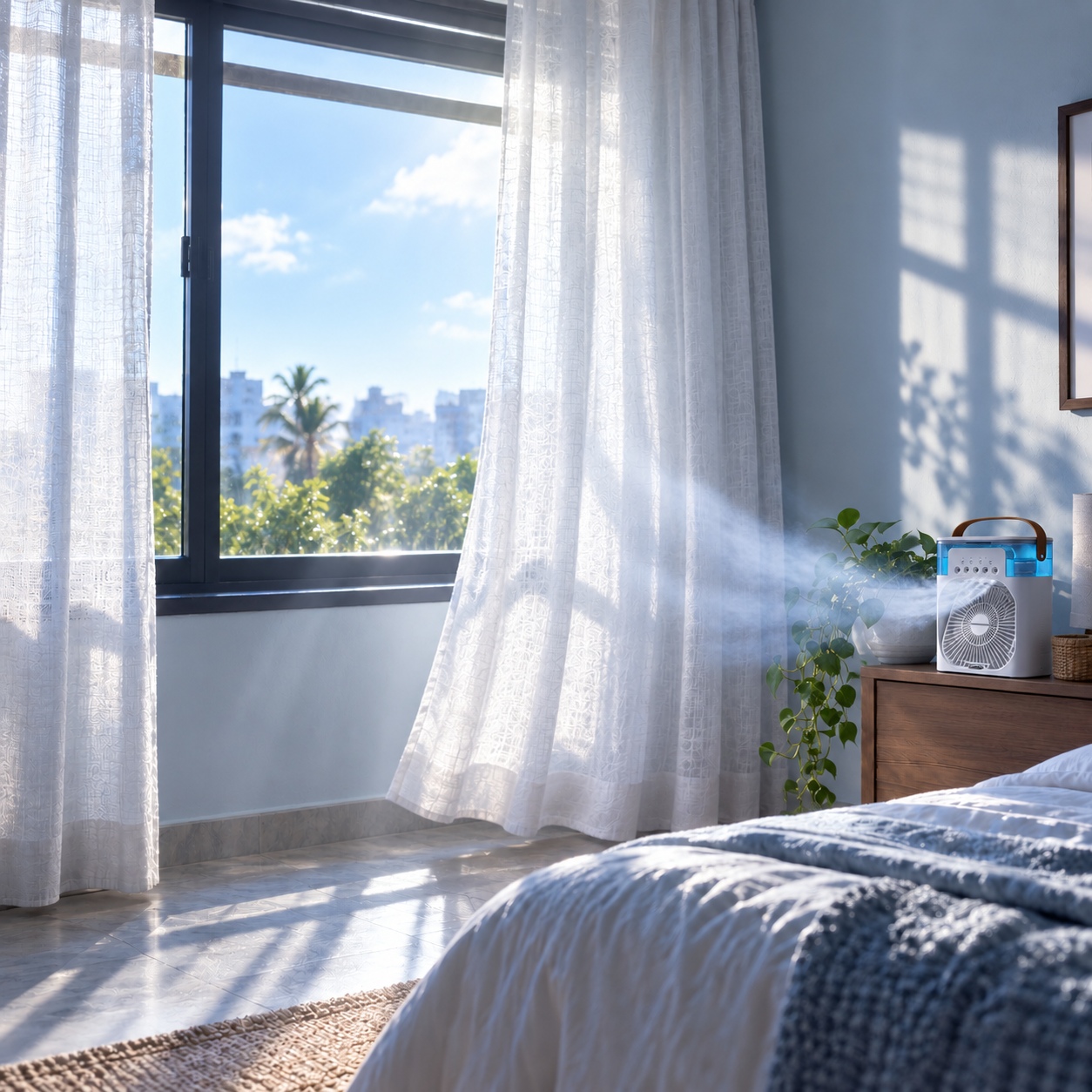 Quarto mais agradável com o Brisa Go ligado